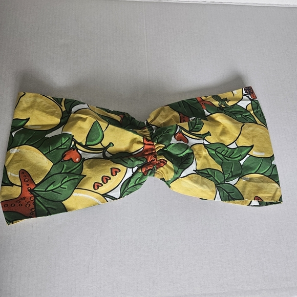 Alessandro Enriquez Lemon Print Tie Back Tube Top IT 42 - Picture 4 of 14